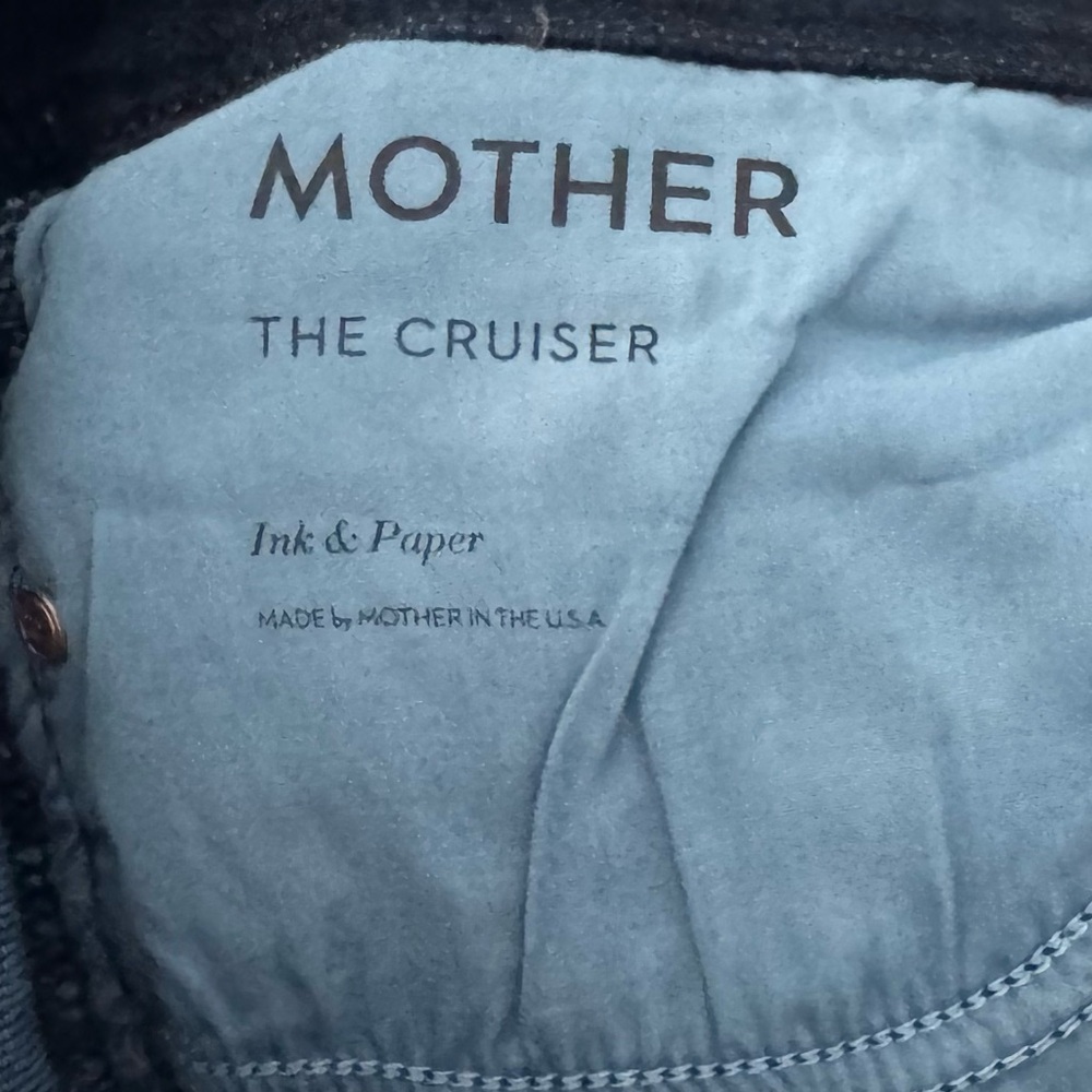 Mother The Cruiser Flare Jeans 30 Ink Paper Dark Blue Denim Mid Rise Minimalist - Picture 12 of 14
